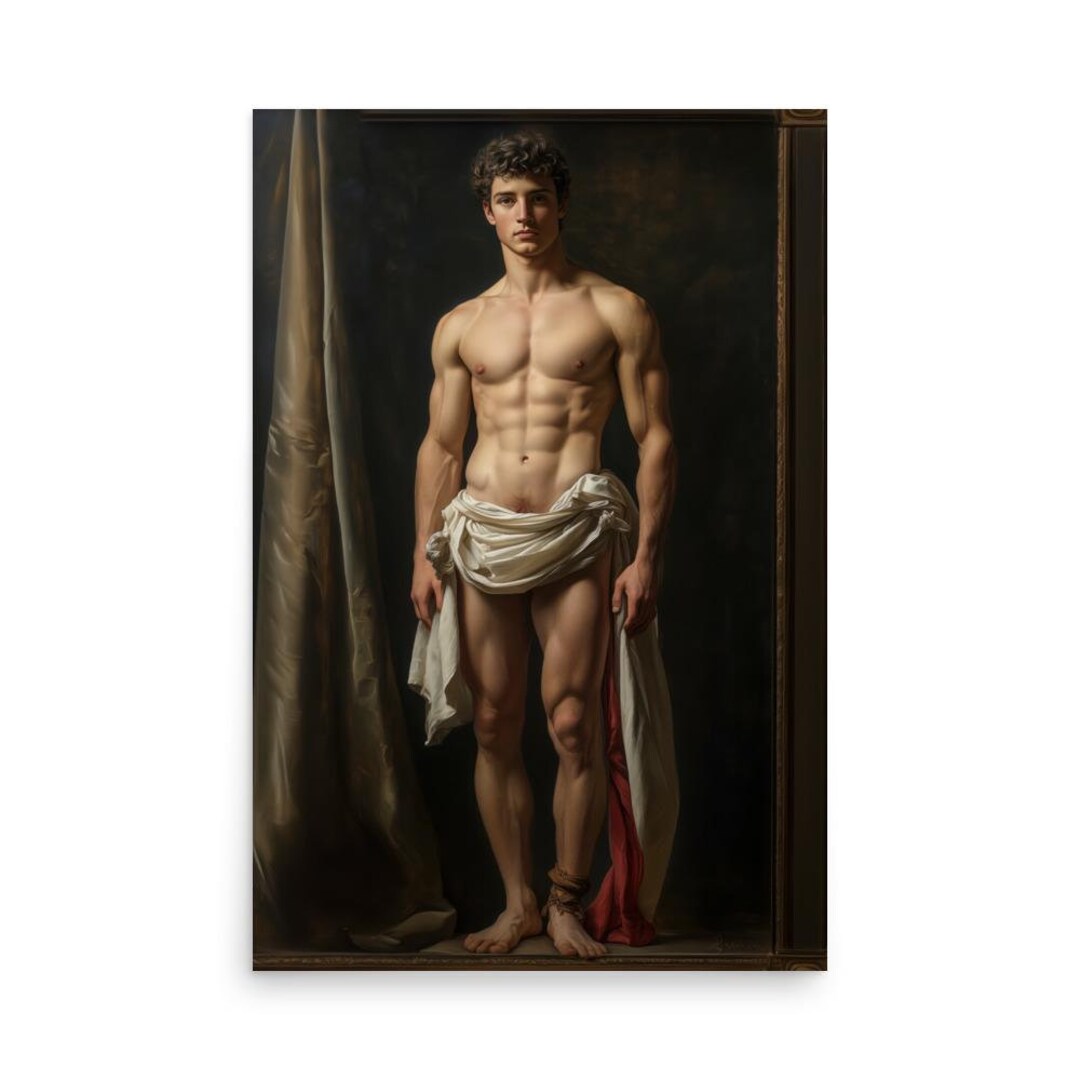 Modern Adonis Art Print | Male Greek God Poster - Etsy