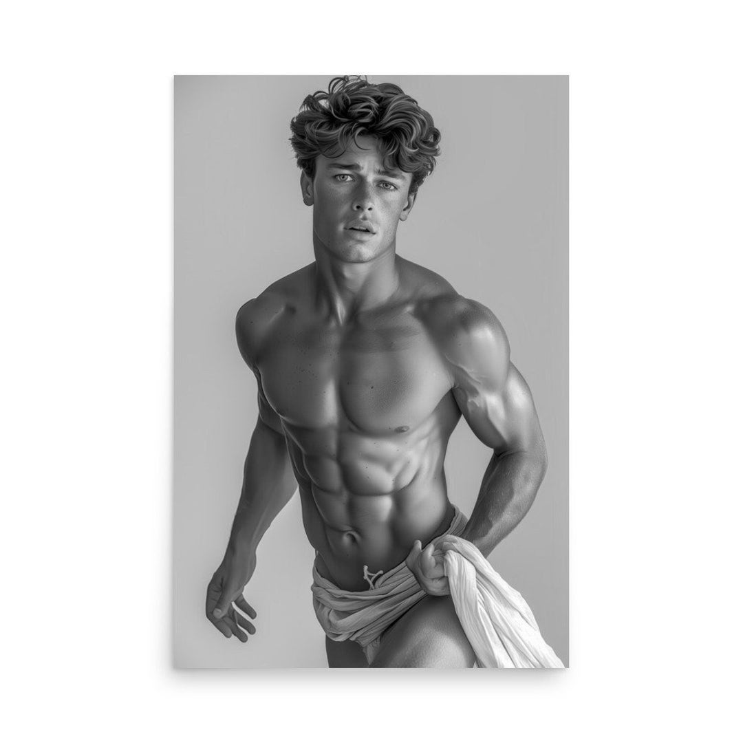 Adonis Unbound: A Study in Masculine Form -- Printed Original Ai Art ...