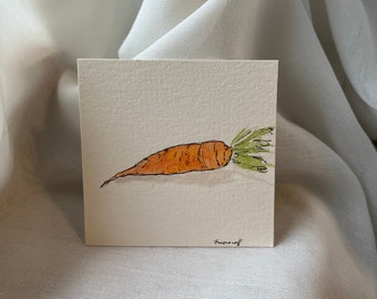Pittura ad acquerello di carota