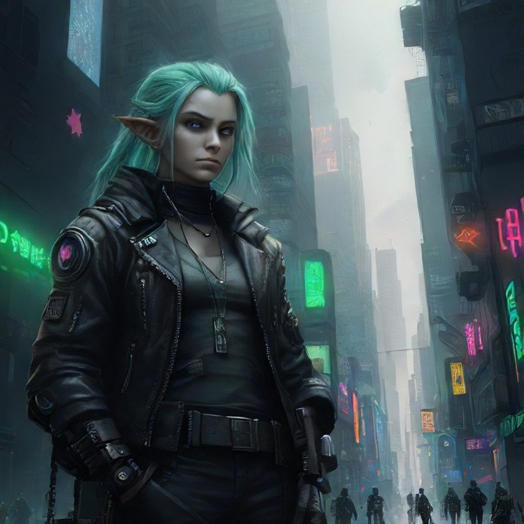 Cyberpunk Elf Digital Prints - Etsy