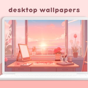 Lofi Morning Pink Wallpaper Pastel Anime Wallpaper Lofi Twitch Overlay ...