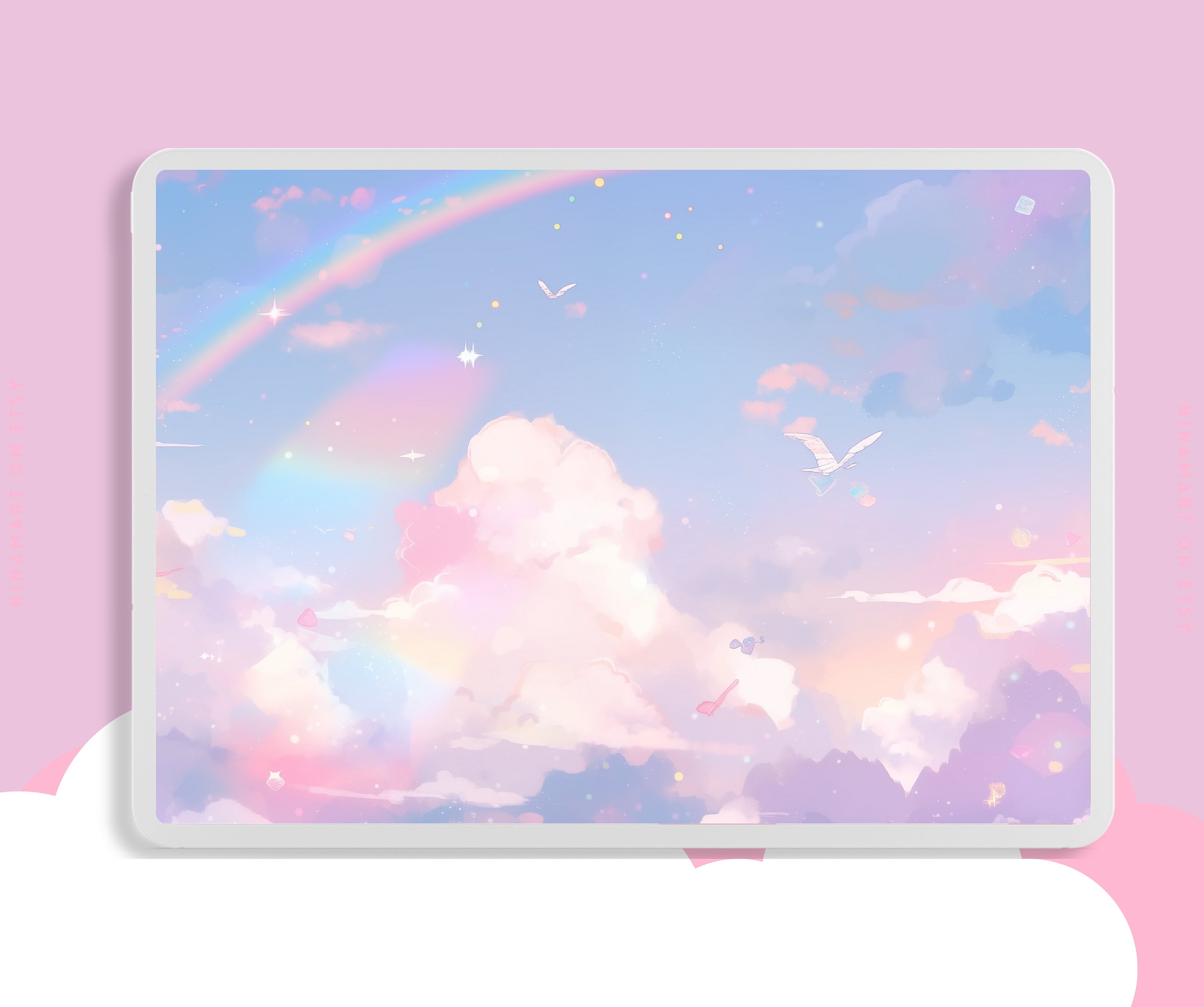 Pink Dreamy Pastel Aesthetic Cute Wallpapers Pack Lofi Wallpaper Kawaii ...