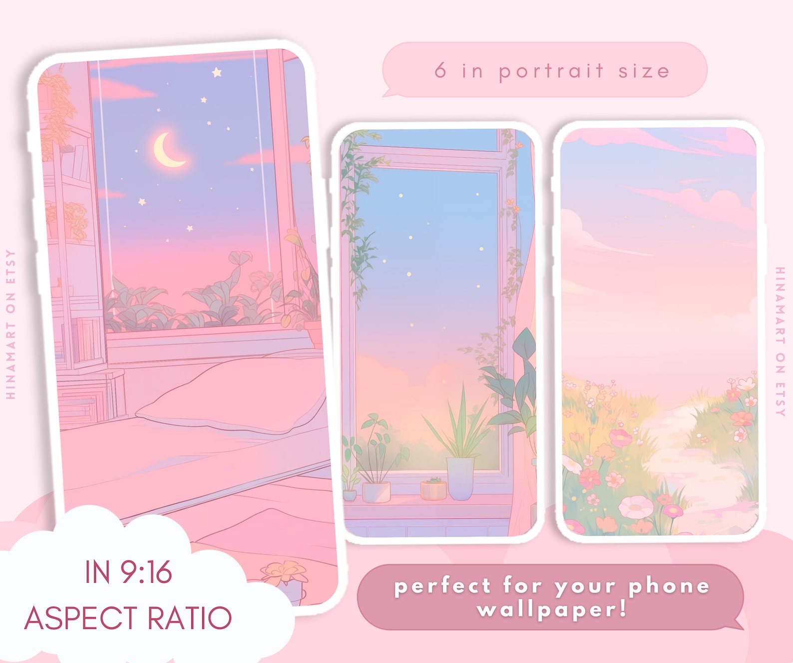 Cute Pastel Dreamy Desktop Wallpaper Pink Aesthetic Kawaii Anime ...