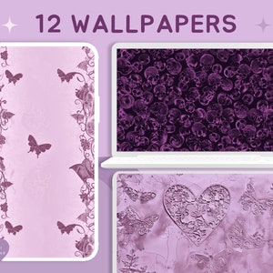 Purple goth vintage aesthetic wallpapers floral dark wallpaper anime wallpapers grunge desktop wallpaper cute wallpaper butterfly wallpaper