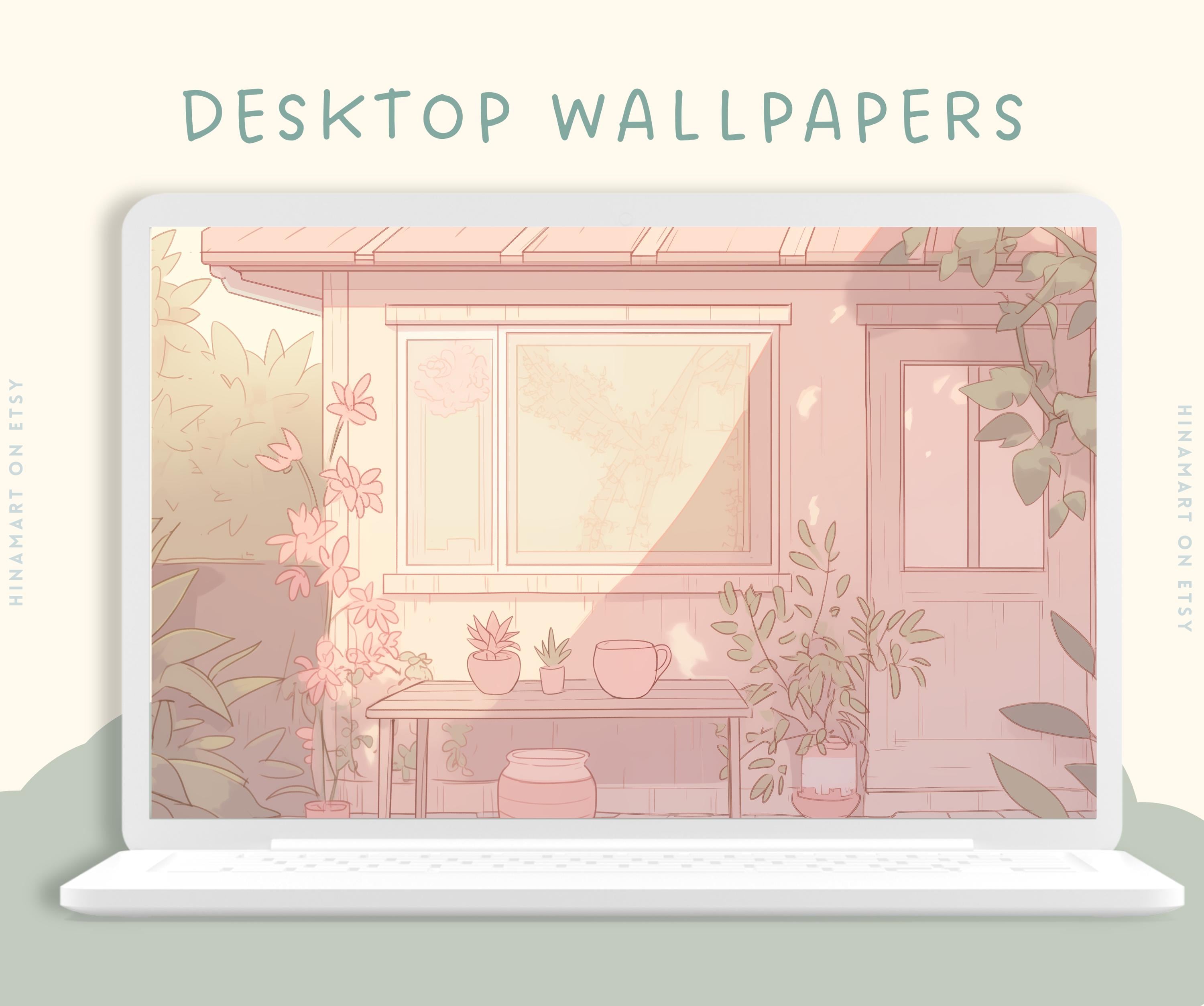Aesthetic Nature Wallpapers Anime Lofi Wallpaper Pastel Plants