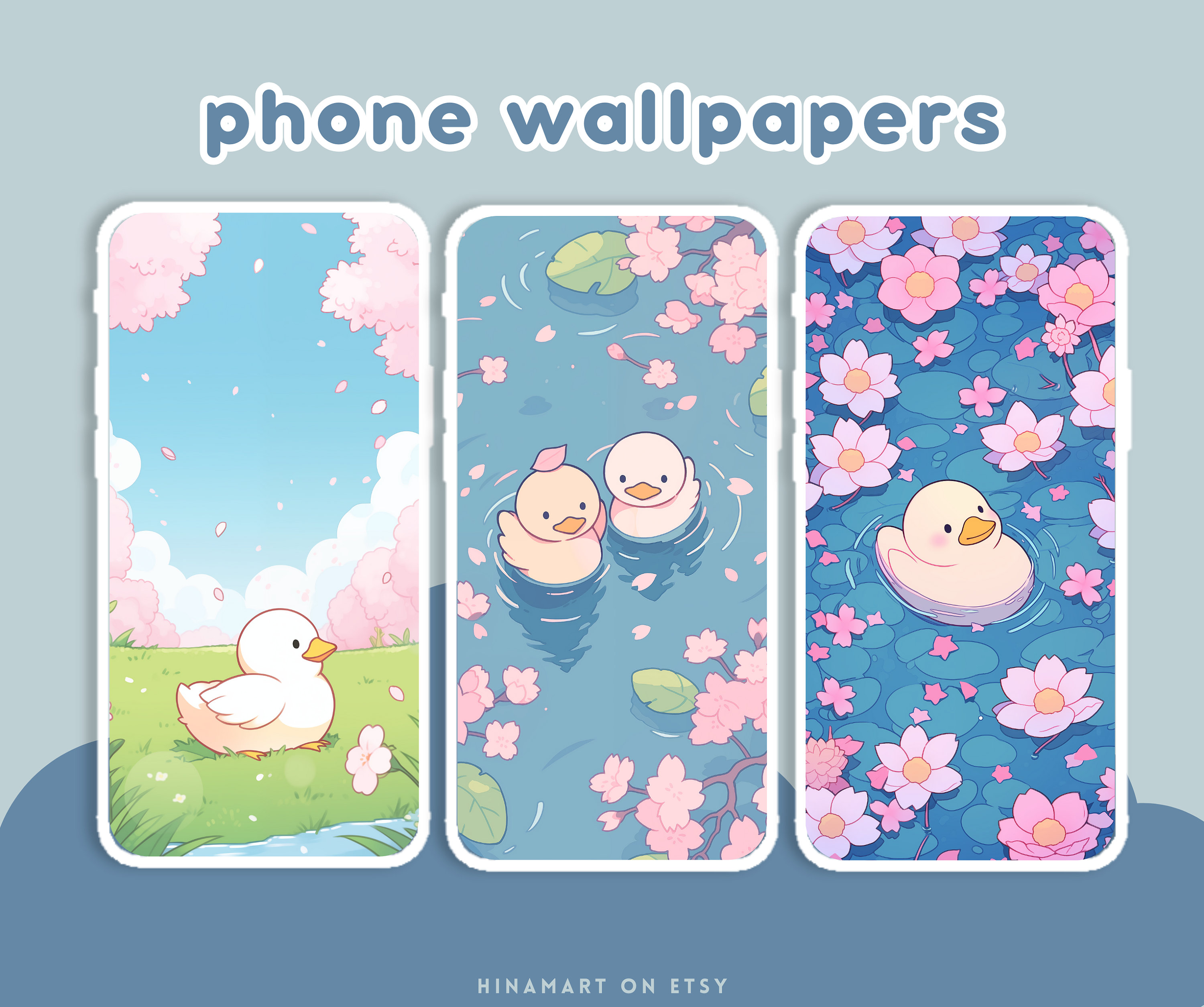 Window Duck Folder Flower Ducks Sakura Desktop Set Wallpapers Icons Cute Desktop Organizer ...