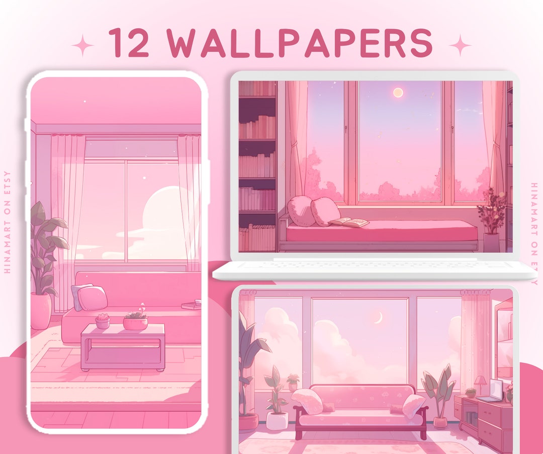 Cozy Pink Room Wallpaper Anime Aesthetic Wallpapers Vtuber Backgrounds ...