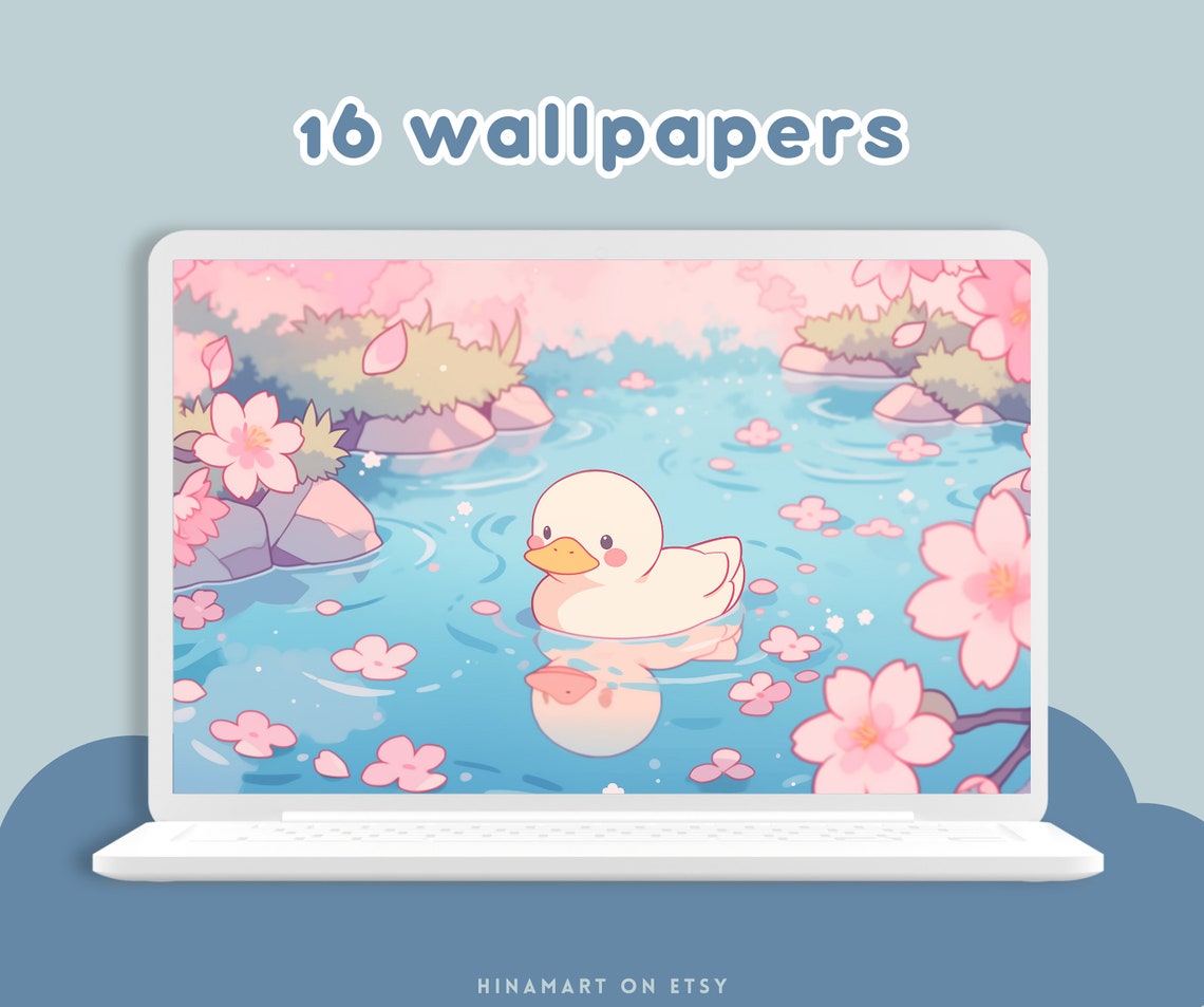 Window Duck Folder Flower Ducks Sakura Desktop Set Wallpapers Icons Cute Desktop Organizer ...