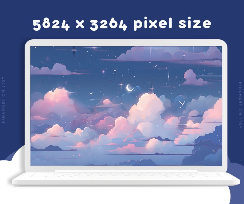 Lofi Night Sky Wallpapers Pastel Dreamy Aesthetic Cute Clouds Celestial ...