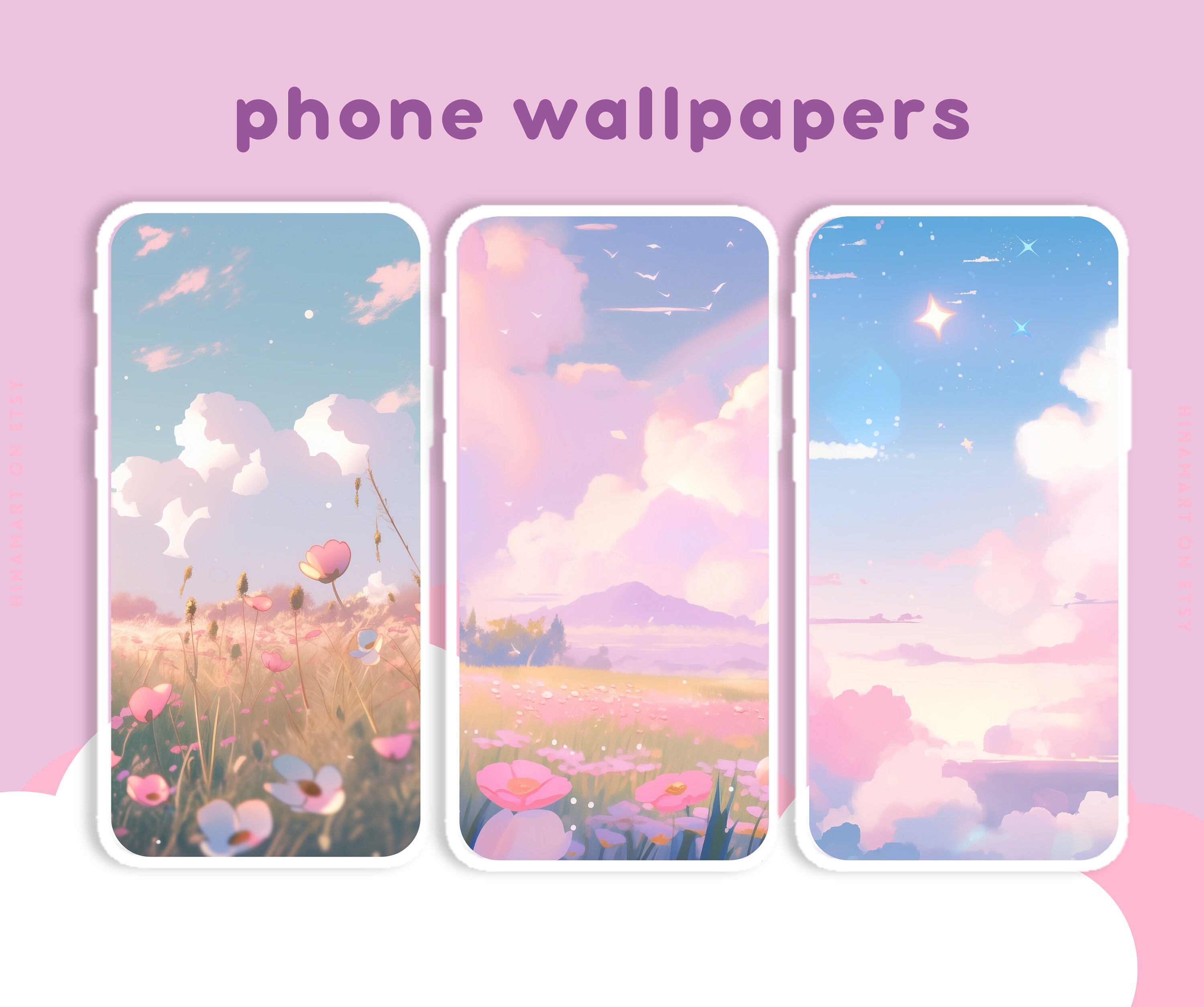 Pink Dreamy Pastel Aesthetic Cute Wallpapers Pack Lofi Wallpaper Kawaii ...