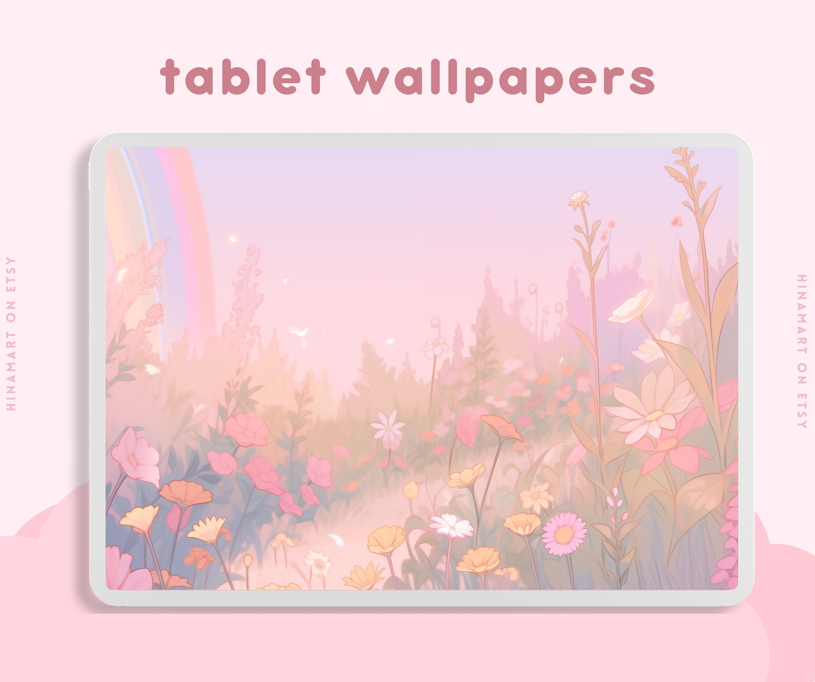 Cute Pastel Dreamy Desktop Wallpaper Pink Aesthetic Kawaii Anime ...