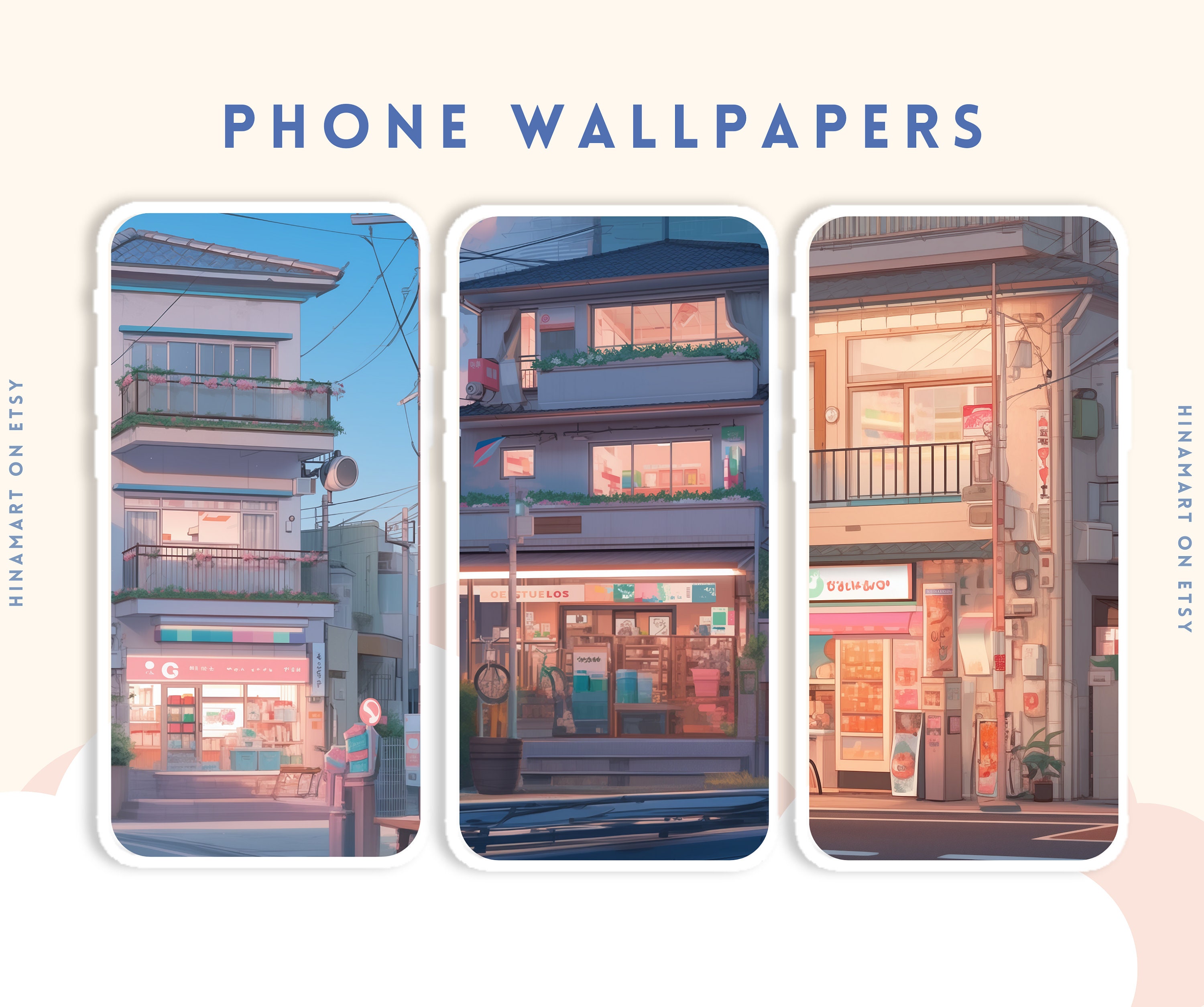 Lofi Street Anime Aesthetic Wallpapers Landscape Scenery Bundle Pack ...