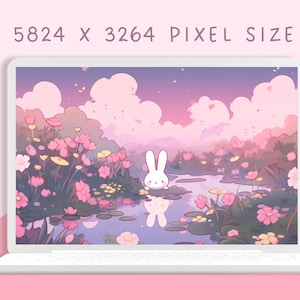 Dreamy Flower Bunnies Wallpaper Cute Wallpaper Spring Pastel Wallpapers