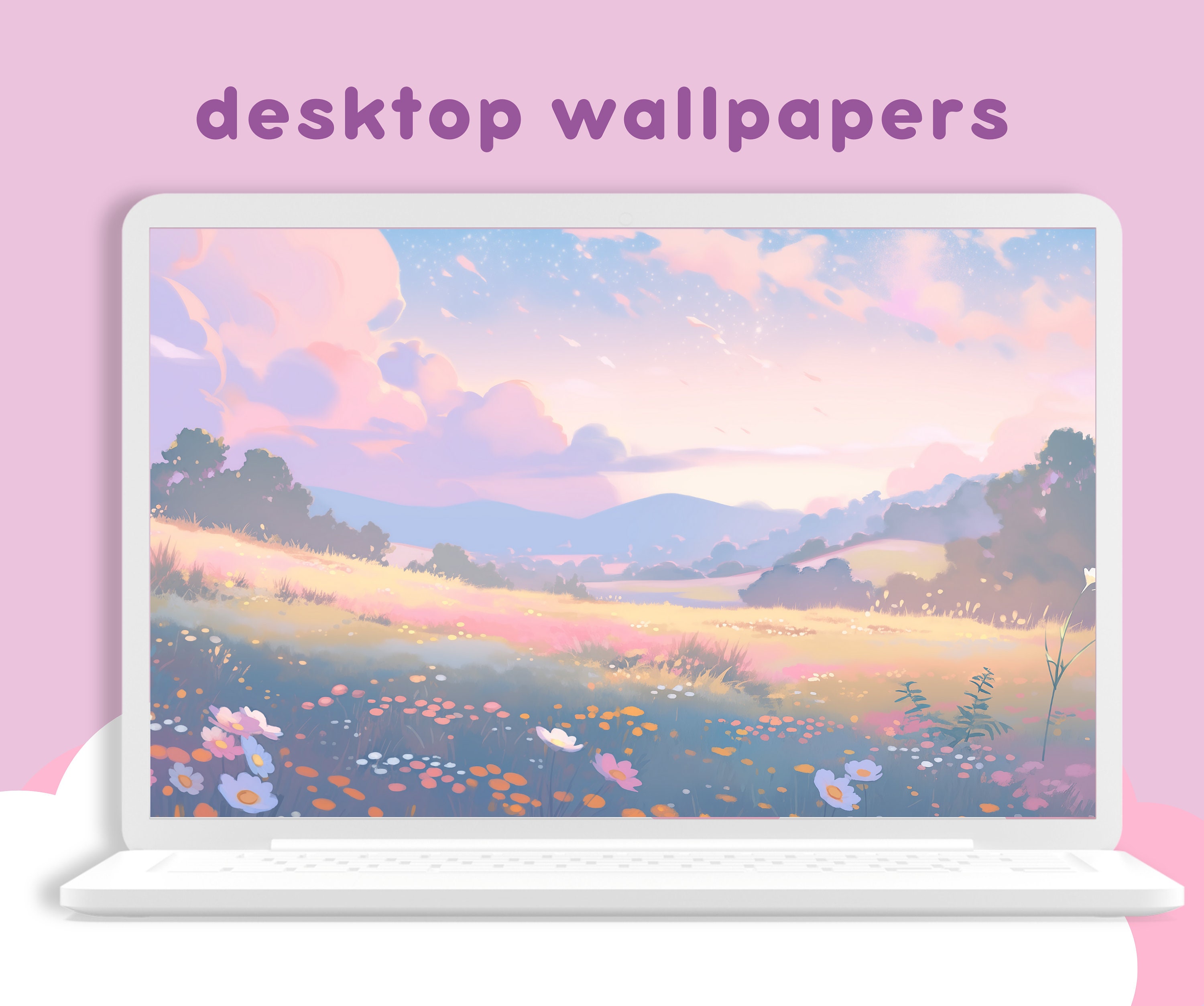 Pink Dreamy Pastel Aesthetic Cute Wallpapers Pack Lofi Wallpaper Kawaii ...