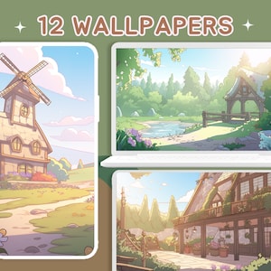 Fantasy adventure wallpapers scenery landscape cottagecore wallpaper cozy desktop wallpaper studio wallpapers garden anime scenery wallpaper