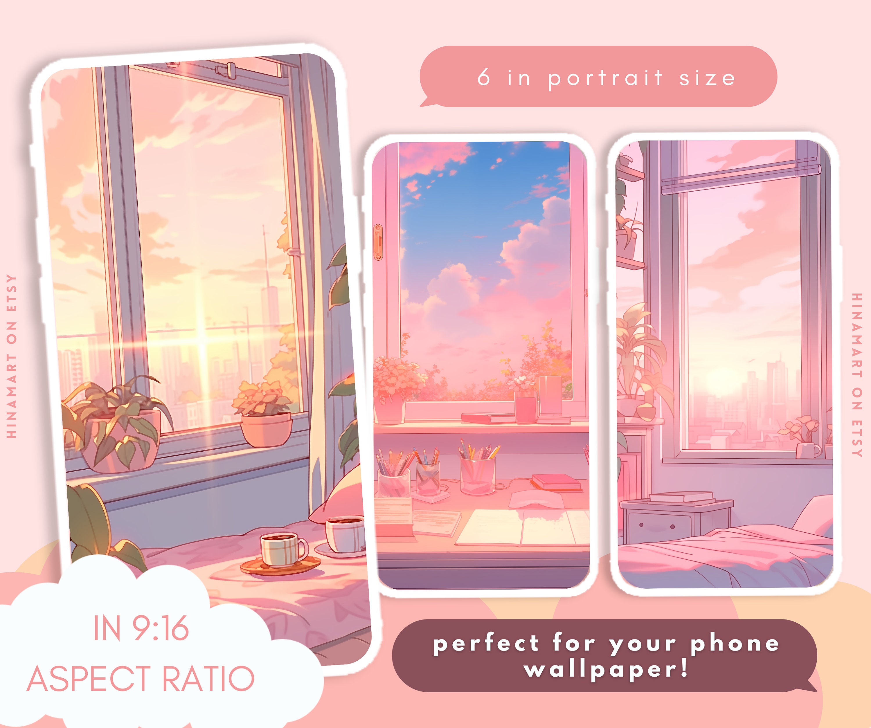 Lofi Morning Pink Wallpaper Pastel Anime Wallpaper Lofi Twitch Overlay ...