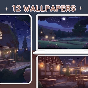 Nighttime fantasy adventure wallpapers scenery landscape farm wallpaper cozy desktop wallpaper studio wallpapers anime scenery wallpaper