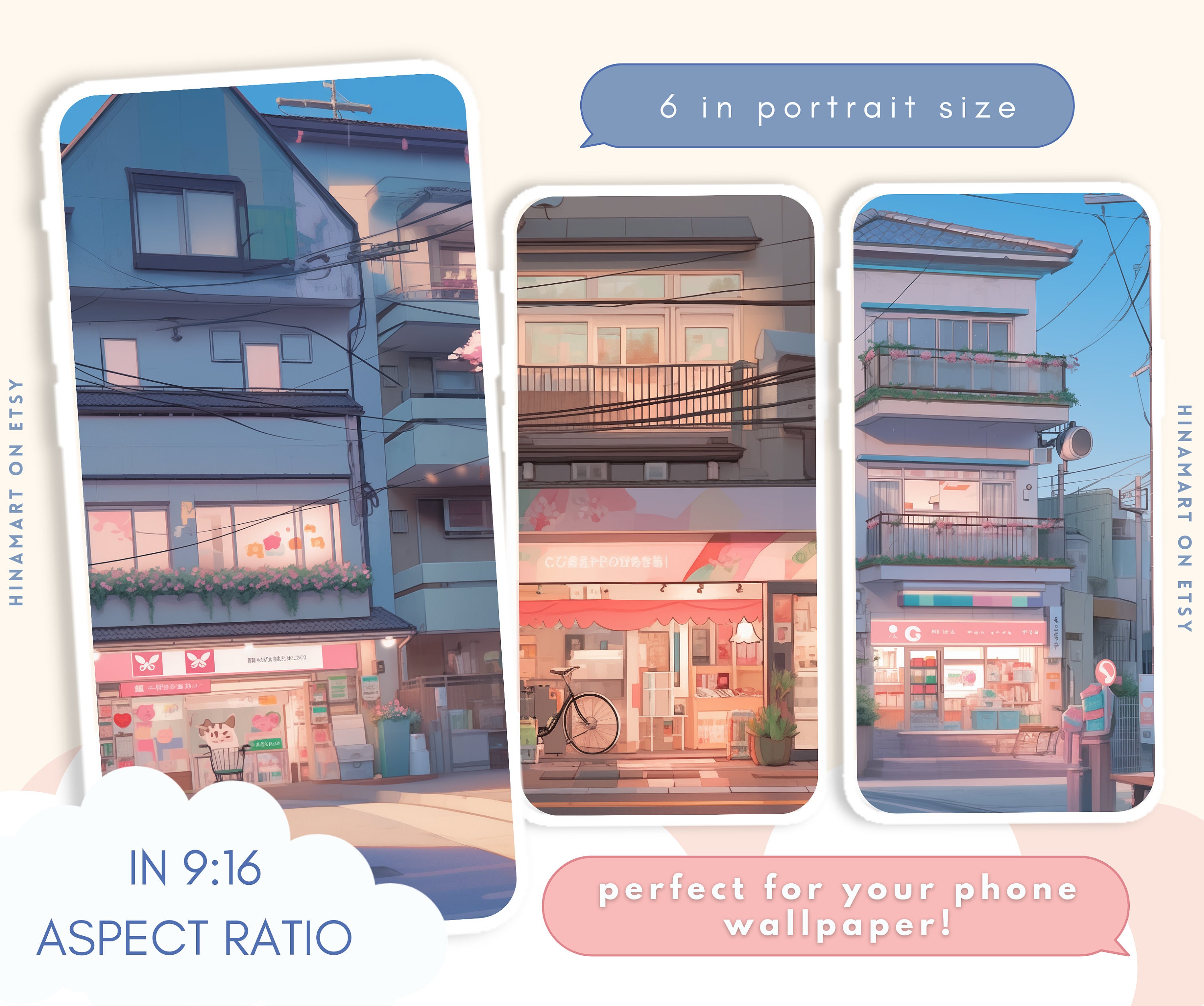 Lofi Street Anime Aesthetic Wallpapers Landscape Scenery Bundle Pack ...