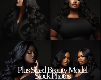 Melanin Plus Size Ai Stock Photos | Melanin Beauty Plus Size Stock Photos | Beauty Model Stock Photos | Photos for Darkskin Tones