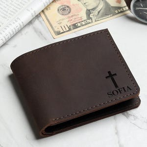 Engraved Dad Gift, Men's Wallet, Custom Monogrammed Wallet, Personalized Wallet, Engraved Wallet, Gift For Him, Groomsman Gift