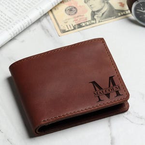 Personalisierte Brieftasche, Brieftasche mit Gravur, Geschenk für Freund, Brieftasche für Männer, Trauzeuge Geschenk, Jubiläumsgeschenk für ihn, Vatertagsgeschenk für ihn