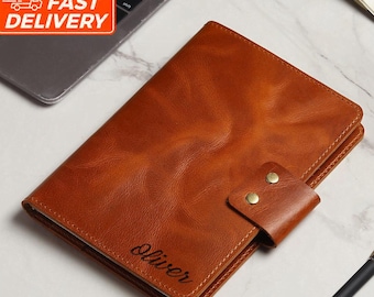 Leather Personalized Journal, Engraved Journal, Personalized Journal for Women, for Men, Leather Planner, a5 Notebook Cover, Dentist Gift