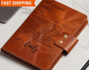Diario personalizado de la persona que hace la diferencia, regalo de cumpleaños para compañeros de trabajo, regalo de definición de la persona que hace la diferencia, regalo de agradecimiento para mentores, regalo para líderes