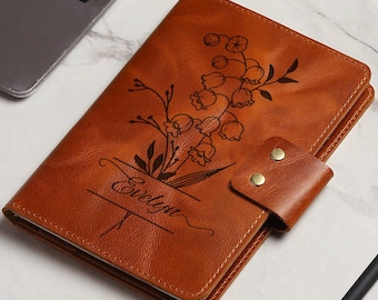 Wildblumen personalisiertes Journal, benutzerdefiniertes Notizbuch für Frauen, Geschenk für sie, Blumen Dankbarkeit Journal, einzigartiger Brautjungfer Vorschlag, Geschenk für Mama