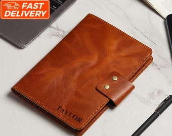Personalized Leather Journal Notebook Diary, Leather Sketchbook, Travel Notebook, Corporate Gifts, Teacher Appreciation Gift, Gift for Him