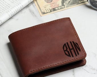 Men's Wallet, Thin Minimalist Style Wallet, Personalized Wallet, Gift for Him, Groomsman Gift, Husband Gift, Gift For Him, Engraved Wallet