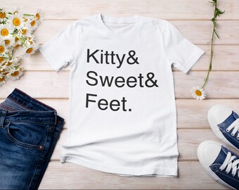 Kitty and Sweet and Feet Unisex Jersey Short Sleeve Tee, Cat Lover Shirt, Cat Lover Gift, Kitty Lover Shirt, Kitty Lover Gift