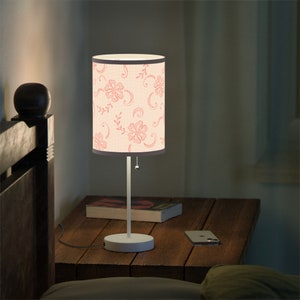 Pink Polka Dot Lamp With Hearts Lamp for Little Girl s Bedroom