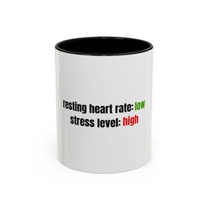 Ruheherzfrequenz-Tasse - Lustiges Fitness-Zitat für Hybridsportler, funktionelle Fitness-Kaffeetasse, Trainingsgeschenk für Läufer & Gewichtheber