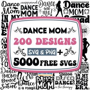 Mamá bailarina Svg / Paquete de Svg de baile / Baile Png / Citas de baile Svg / Amante del baile Svg / Entrenador de baile Svg / Camiseta de baile Svg / Baile retro Svg