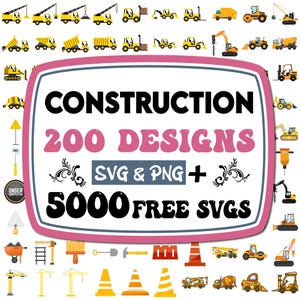 Bouw-svg | Bouwclipart | Constructie, png | Domme vrachtwagen Svg voor Cricut, voertuig | Bagger | Graafmachine Svg | Graver | Tonka Svg