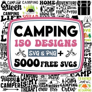 Paquete SVG de camping / Camping Png / Camper Svg / Camp Life Svg / Camping Sign Svg / Summer Svg / Adventure Svg / Campfire Svg / Camping cut files