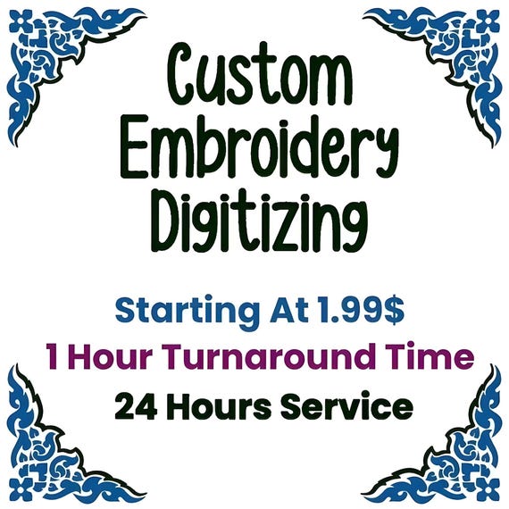 Custom Embroidery Digitizing, Logo Digitizing, Embroidery Digitizing Service, Image Digitizing Embroidery, Custom Digitize