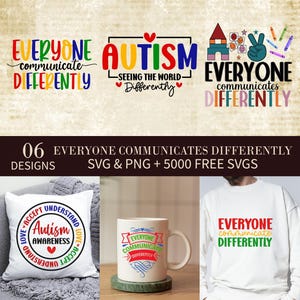 Iedereen communiceert anders png, Autism Awareness Bundle png, Autism Svvg, Autism Month png, Autism Mom png, Autismeshirt png