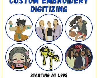 Custom embroidery digitizing, Logo digitizing, Embroidery Digitizing Service, Embroidery, Image Digitizing, Custom Digitize, Convert to DST