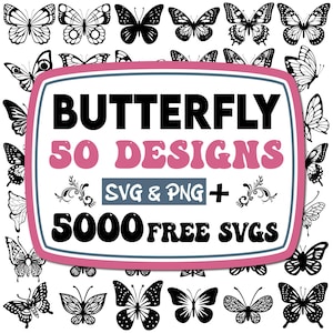 Schmetterling Schmuck | SVG Bundle | Schmetterlinge Papercut Vorlage | Schmetterling Laser cut | Schmetterling Cut Datei | Papierschnitt, für Silhouette, Cricut