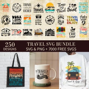 Reizen SVG-bundel | Grappige reizen Svg | Reizende Svg | Reisclipart | Svg-bestanden voor Cricut | Vakantie-svg | Silhouet | Reizen, png