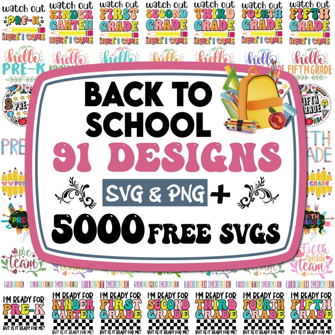 Retro Back to School PNG SVG Bundle: Teacher Designs (digital Download ...