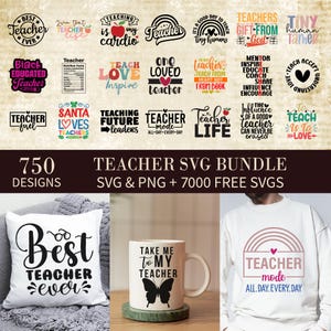 Teacher SVG | Teacher Svg Bundle | Teacher Quote Svg | School Svg | Teacher Life Svg | Back to School Svg | Teacher Appreciation Svg