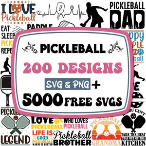 Pickleball Bundle | Pickleball Png | Pickleball Shirt | Pickleball Schläger geschnitten Datei | Lustiges Pickleball Logo | Pickleball Mom SVG