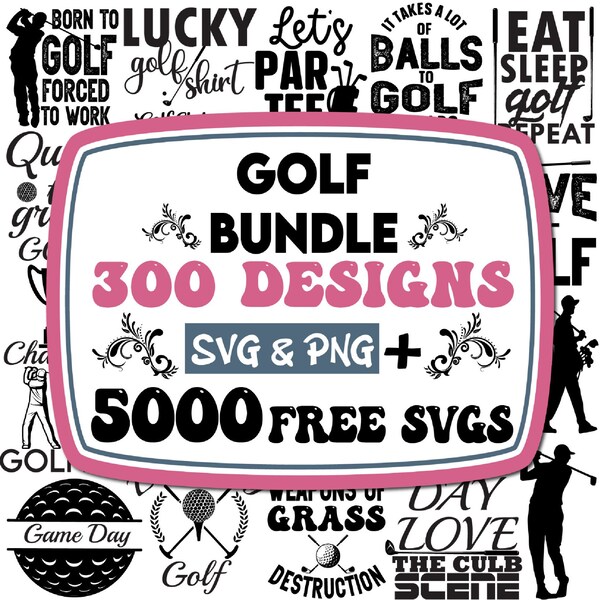 Golf Svg | Golf Svg Bundle | Golf Png | Split Monogram Svg |Golf Name Frame |Golf Club Svg |Golf Ball Svg |Cut files for Cricut & Silhouette