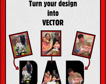 Foto zu SVG Konversion: Benutzerdefinierte Vektordatei für Cricut & Silhouette