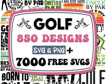 Golf-Svg | Golf-Svg-Bundle | Golf Png | Golf Name Rahmen |Golf Club SVG |Golfball Schneidedateien für Cricut & Silhouette