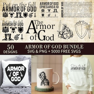 Armor of God SVG, Put on The Full Armor of God Png, Christian Png, Religious Gifts For Women, Woman Warrior of God, Bible Quote Svg