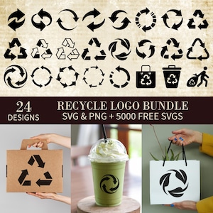 Recycler le logo SVG, vecteur de recyclage, signe de recyclage, symboles de recyclage, recycler le fichier coupé, clipart pour téléchargement immédiat, fichiers Silhouette