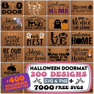 Halloween Doormat Svg Bundle, Halloween Door Mat Digital Download, Halloween Welcome Sign Svg, Trick or Treat Wipe your Feet, Welcome Boo